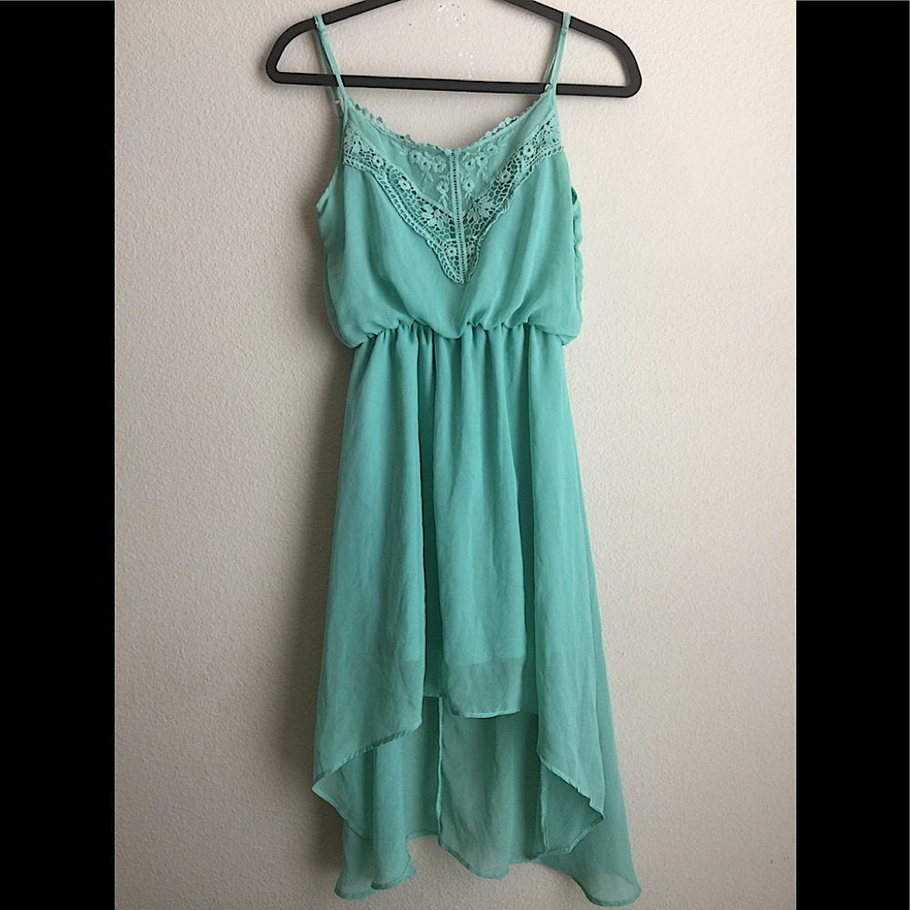 POETRY high-low dress with lace front